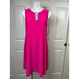 NEW Ivy Lane Women's Bright Pink Summer Dress Medium Sleeveless